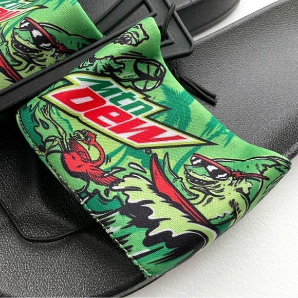 Mountain Dew Promo Slide Sandals, Size M (W7-8 / M6-7) NWT - Picture 4 of 5